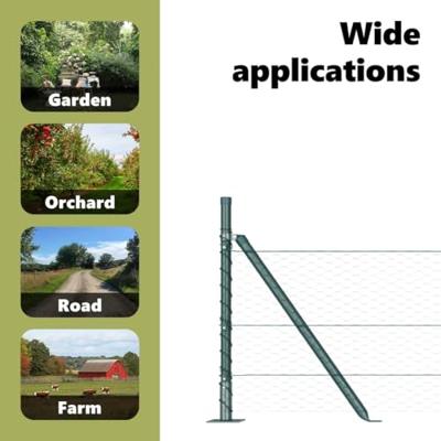 VidaXL Afrasteringspaal groen 25 x 0,6 m (25 mm gaas) staal en pvc VidaXL Afrasteringspaal groen 25 x 0,6 m (25 mm gaas) staal en pvc