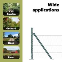 VidaXL Afrasteringspaal groen 25 x 0,4 m (25 mm gaas) staal en pvc - thumbnail