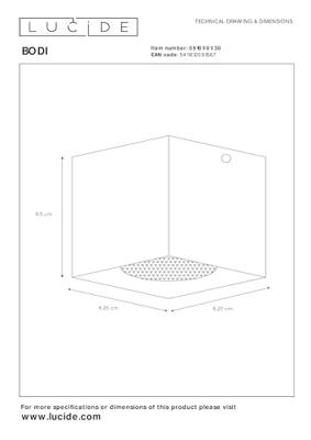 Lucide BODI - Plafondspot - 1xGU10 - Zwart