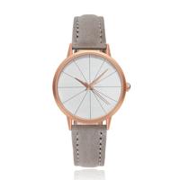 Dameshorloge van LGT JWLS met Zachte Grijze Lederen Band en Rose Behuizing - thumbnail