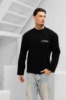 Jorcustom Handscript Longsleeve T-Shirt Heren Zwart - Maat S - Kleur: WitZwart | Soccerfanshop - thumbnail