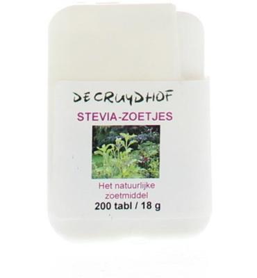 Cruydhof Stevia extract zoetjes dispenser 200 Tabletten