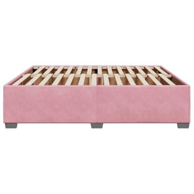 Bedframe fluweel roze 200x200 cm