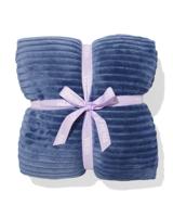 HEMA Plaid 130x150cm sherpa blauw (donkerblauw) - thumbnail