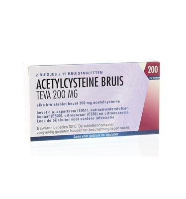 Teva Acetylcysteine 200mg 30 Bruistabletten