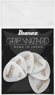 Ibanez PPA16MRGWH Grip Wizard Rubber Grip plectrumset 6-pack medium wit