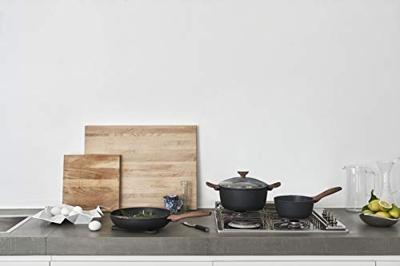 Sambonet Braadpan Rock &apos;n&apos; Rose - Zwart - ø 24 cm / 4.5 liter - standaard anti-aanbaklaag