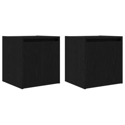 Nachtkastjes wandmontage 2 st 38x34x40 cm zwart