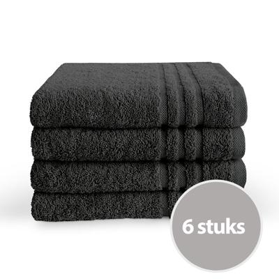 Byrklund Handdoek 50 x 100 cm 500 gram Antraciet - 6 stuks