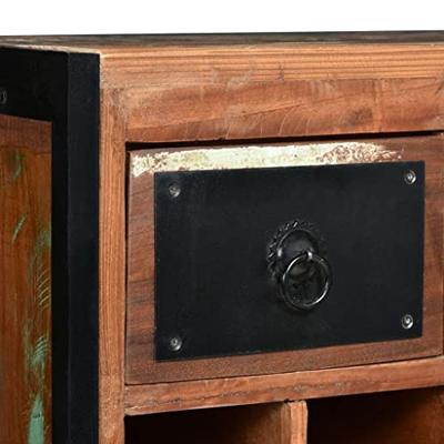 Wijnrek voor 16 flessen massief gerecycled hout Wijnrek voor 16 flessen massief gerecycled hout