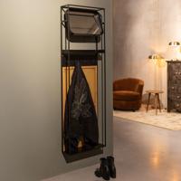 Dutchbone Kapstok 'Langres' met spiegel, 165 x 53cm - thumbnail