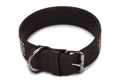 Beeztees vintage - halsband hond - bruin - 70 cm x 50 mm