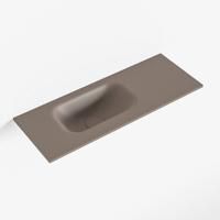 MONDIAZ EDEN Smoke solid surface inleg wastafel voor toiletmeubel 60cm. Positie wasbak links - thumbnail