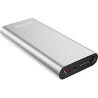 RealPower PB-20000 Powerbank 20000 mAh LiPo Zilver Statusweergave - thumbnail