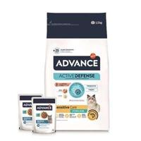 ADVANCE CAT STERILIZED SENSITIVE SALMON + 2 POUCHES CODFISH - thumbnail
