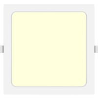 LED Downlight Inbouw Vierkant 20W - Warm Wit 3000K - Mat Wit - thumbnail