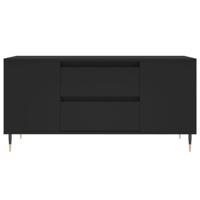 Salontafel 102x44,5x50 cm bewerkt hout zwart - thumbnail