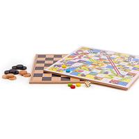 Bigjigs houten bordspellen, 4in1 - thumbnail