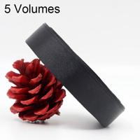 5 volumes kleur satijnen linten handgemaakte DIY Wedding Cake decoratie vakantie geschenkverpakkingen grootte: 2cm*22m(Black) - thumbnail