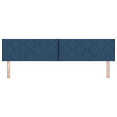 Stoffen Hoofdbord Geometrisch met hoofdeinde Blauw 200 cm Stof