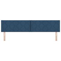 Stoffen Hoofdbord Geometrisch met hoofdeinde Blauw 200 cm Stof - thumbnail