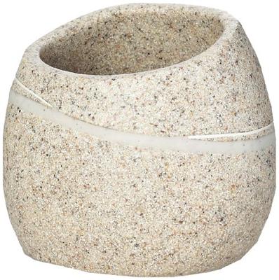 Tandenborstelhouder Sapho Little Rock Vrijstaand 8.9x8.3x7.7 cm Polyresin Beige Sapho