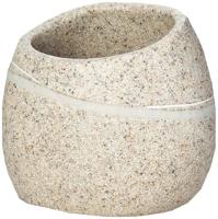 Tandenborstelhouder Sapho Little Rock Vrijstaand 8.9x8.3x7.7 cm Polyresin Beige - thumbnail