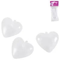 Hanger hart transparant 6 cm set van 3 | 24 stuks - thumbnail