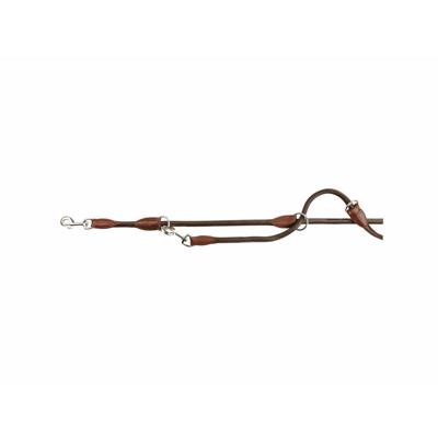 TRIXIE HONDENRIEM ACTIVE VERSTELBAAR RONDGENAAID LEER DONKERBRUIN 200X1,3 CM