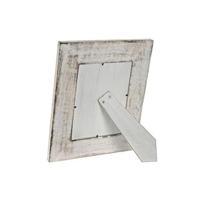 Fotolijsten Home ESPRIT Wit Natuurlijk Kristal Mangohout Bloem Indiaas 26,5 x 2 x 31,5 cm