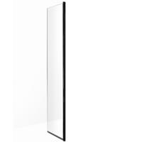 BWS Draaibare Douchewand 30x200 cm 8mm NANO Glas Mat Zwart - thumbnail