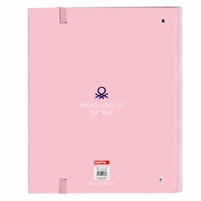 Ringmap Benetton Vichy A4 Roze (27 x 32 x 3.5 cm)