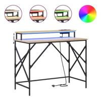 Bureau met plank Sonoma eiken 100 x 50 x 86.5 cm Bewerkt hout - thumbnail