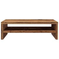Monitorstandaard 42x24x13 cm bewerkt hout oud houtkleurig - thumbnail