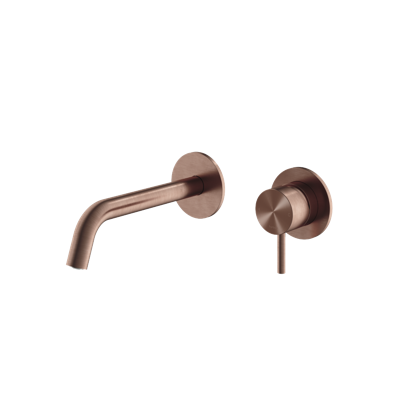 Afbouwdeel Hotbath Archie Inbouw Wastafelmengkraan 18CM Uitloop Geborsteld Koper PVD