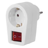 Hama Stopcontactadapter Geaard Stopcontact 2-polige Schakelaar Wit - thumbnail
