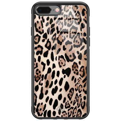 iPhone 8 Plus/7 Plus glazen hardcase - Golden wildcat