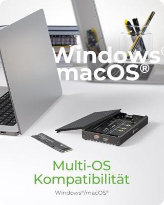 ICY BOX IB-2817M-C32 SDD-behuizing Zwart M.2 ICY BOX IB-2817M-C32 SDD-behuizing Zwart M.2