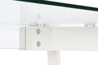 Eettafel DKD Home Decor Wit Transparant Kristal Hout MDF 160 x 90 x 75 cm - thumbnail