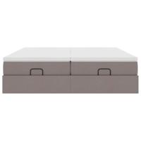 Ottoman bed met matrassen 180x200cm stof taupe - thumbnail