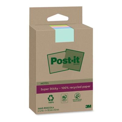 Memoblok 3m post-it 4645 ss 102x152mm ass. kleur | 12 stuks