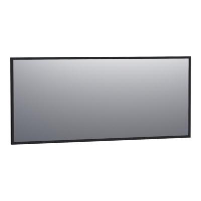 Brauer Onyx Spiegel - 160 cm - Rechthoekig - Zwart Geborsteld Frame