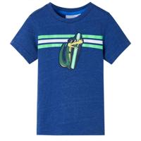 VidaXL Kindershirt 128 gemêleerd donkerblauw - thumbnail