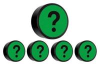 Magneet vraagteken 35mm groen 5 stuks - thumbnail