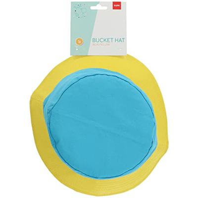 Vissershoed Colorblock Blauw/Geel