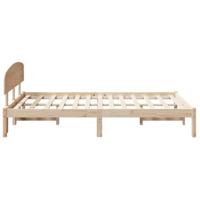 Bedframe met hoofdeinde Bruin 120 x 190 cm Massief grenenhout - thumbnail