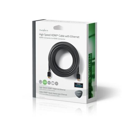 Nedis CVBW34000AT100 High Speed ??hdmi™-kabel Met Ethernet Hdmi™ Connector Hdmi™ Connector 4k@60hz Arc 18 Gbps 10.0 M Rond Pvc Antraciet Doos - thumbnail