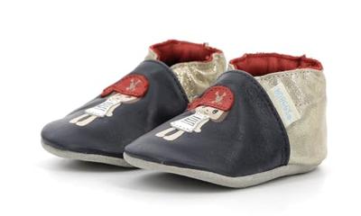 Robeez babyslofjes Pirate heart marine or | maat S