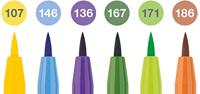 Faber Castell Tekenstift Pitt Artist Pen Brush - etui 6 stuks - Summer - thumbnail