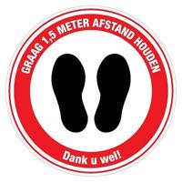 Pictogram Voeten afstand houden 10cm - thumbnail